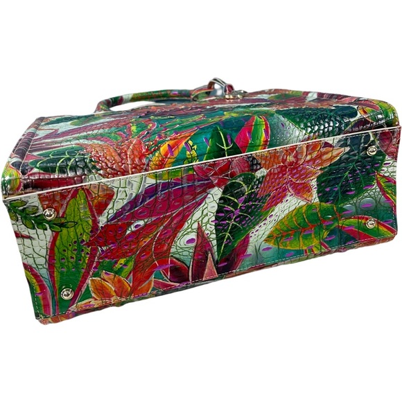Brahmin Monique Tropical Utopia Leather Tote Bag Multicolor - Picture 6 of 10